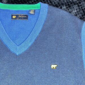 Duke Royal Blue Jack Nicklaus golden bear golf sleeveless sweater vest L